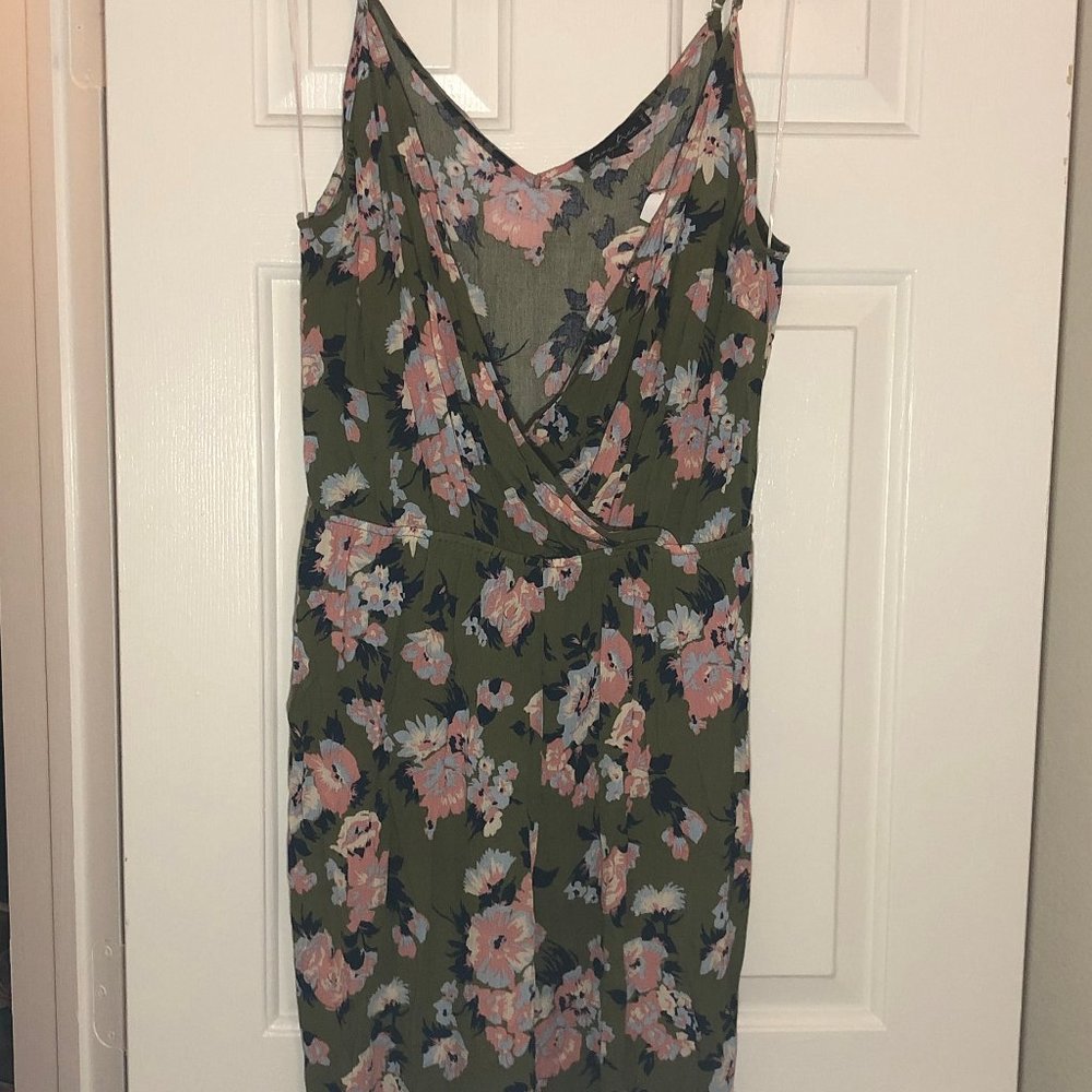 Green and Floral Romper